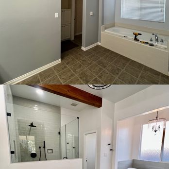 Coast Design & Build - Before and after of my Master bathroom. - General Contractors Near Me - Bakersfield, California