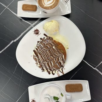 Melt N Dip - Delicious kunafa, ice cream and fruits with Nutella. The tea with milk and mint was awesome. - Coffee & Tea Near Me - Fishers, Indiana Melt N Dip - Delicious kunafa, ice cream and fruits with Nutella. The tea with milk and mint was awesome. - Coffee & Tea Near Me - Fishers, Indiana