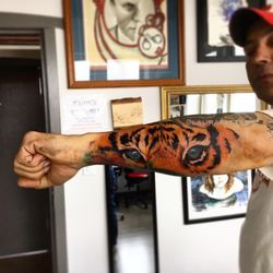 Amazink Tattoos - Tiger tattoo by Laura Schrampfer Champeau