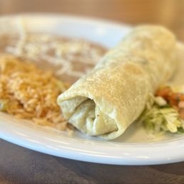 Asada Burrito with beans and rice Asada Burrito with beans and rice