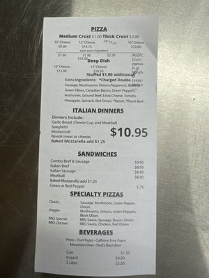 Menu photo 1 L & F Pizza Westmont, IL