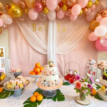 Wennie Planet Cakery - a dessert table with balloons - Bakeries Near Me