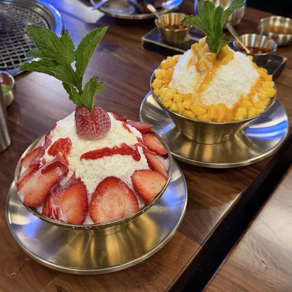 Strawberry and Mango shaved ice