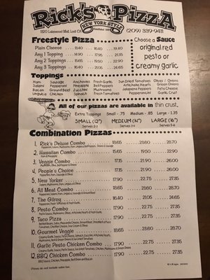 Menu photo 5 Rick's New York Style Pizza Lodi, CA