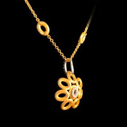 Nanis Jewels 14K & 18K Gold w/ Diamond Floret & Bale