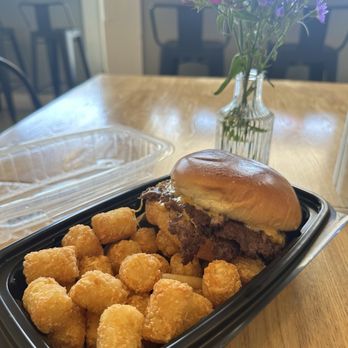Cosmos Burger - Basic Cosmo burger with tater tots - Burgers Near Me - Oceanside, California