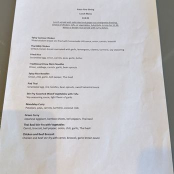 Patra Dining - Menu - Thai Near Me - Upland, California