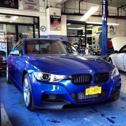 V & S Motor Service - 2013 Estoril blue BMW 328i M aero kit installed