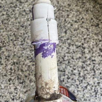 Kenneth Cutlip Plumbing - a small rock split this pipe, causing the leakage of a great deal of water in a short time - Plumbing Near Me Kenneth Cutlip Plumbing - a small rock split this pipe, causing the leakage of a great deal of water in a short time - Plumbing Near Me