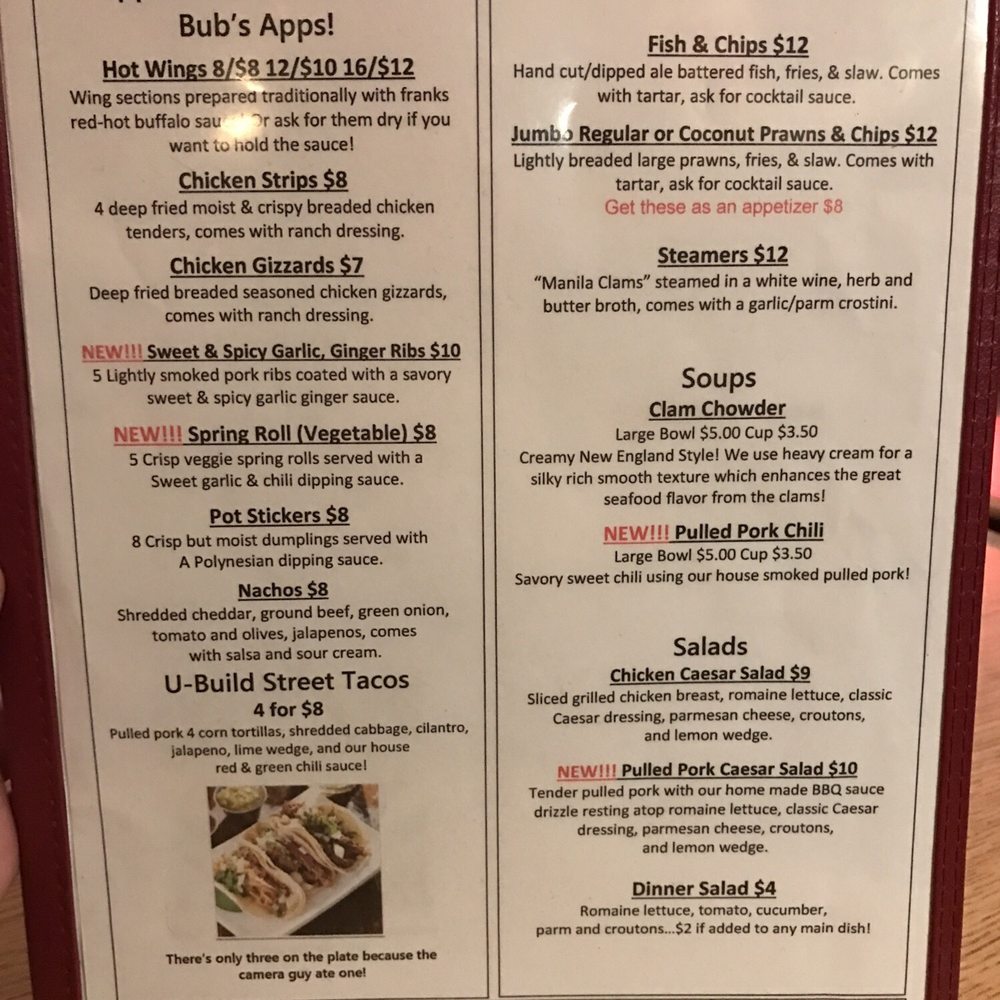 Bubba’s Roadhouse - Menu - American Near Me - Sultan, Washington Bubba’s Roadhouse - Menu - American Near Me - Sultan, Washington