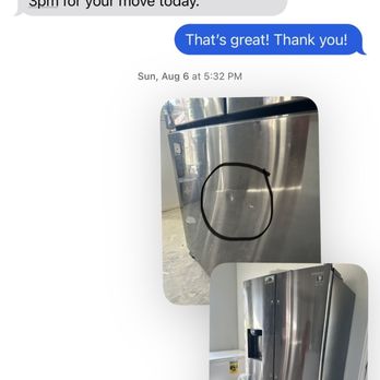GoGo Movers - My text exchange with Olga for a "solution" - Movers Near Me - Carrollton, Texas