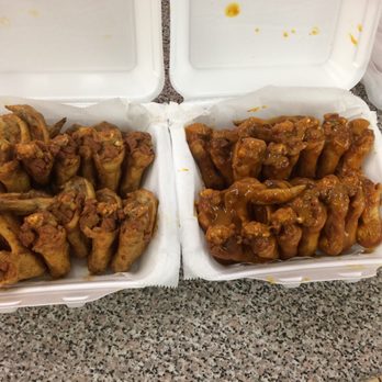 Habee's Wing & Deli - Yummy 30 peice come check them out !! Flavors: season (on right ) honey gold (on left) - Chicken Wings Near Me - Memphis, Tennessee Habee's Wing & Deli - Yummy 30 peice come check them out !! Flavors: season (on right ) honey gold (on left) - Chicken Wings Near Me - Memphis, Tennessee