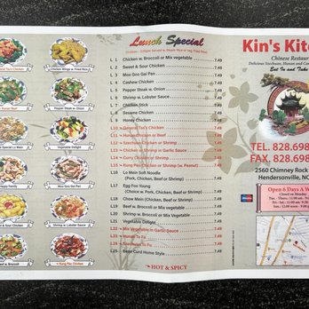 Kin's Kitchen - Lunch Special Menu & contact information. - Chinese Near Me - Hendersonville, North Carolina