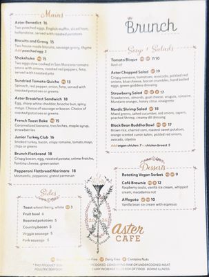 Menu photo 1 Aster Cafe Minneapolis, MN