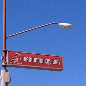 Arizona Diamondbacks - Street by the ballpark appropriately named Diamondbacks Way - Professional Sports Teams Near Me - Phoenix, Arizona