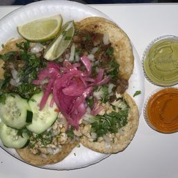 Tripa and Pollo tacos Tripa and Pollo tacos