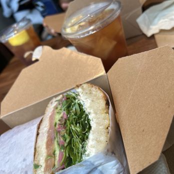 La Maison by Cafe Dear Leon - Smoked Salmon sandwich with tea - Coffee & Tea Near Me - Baltimore, Maryland