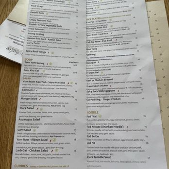 Anchalee Thai Cuisine - Menu - Thai Near Me - Berkeley, California