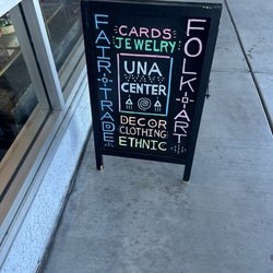 UNA Center - This is the board located just outside the door.