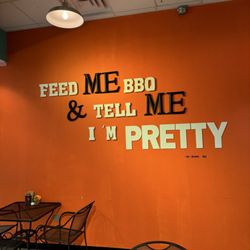 Big Orange BBQ - Entrance and eating area