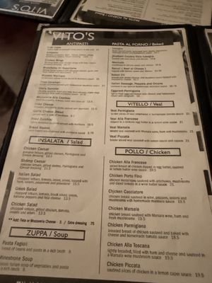 Menu photo 1 Vito's Italian Restaurant Greensboro, NC Menu photo 1 Vito's Italian Restaurant Greensboro, NC