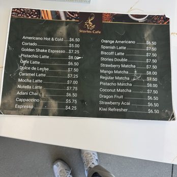 Stories Cafe - Menu - Coffee & Tea Near Me - Whittier, California