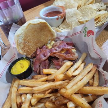 Chili's - 3 in one bacon cheeseburger, fries, and soda - American Near Me - Tomball, Texas Chili's - 3 in one bacon cheeseburger, fries, and soda - American Near Me - Tomball, Texas