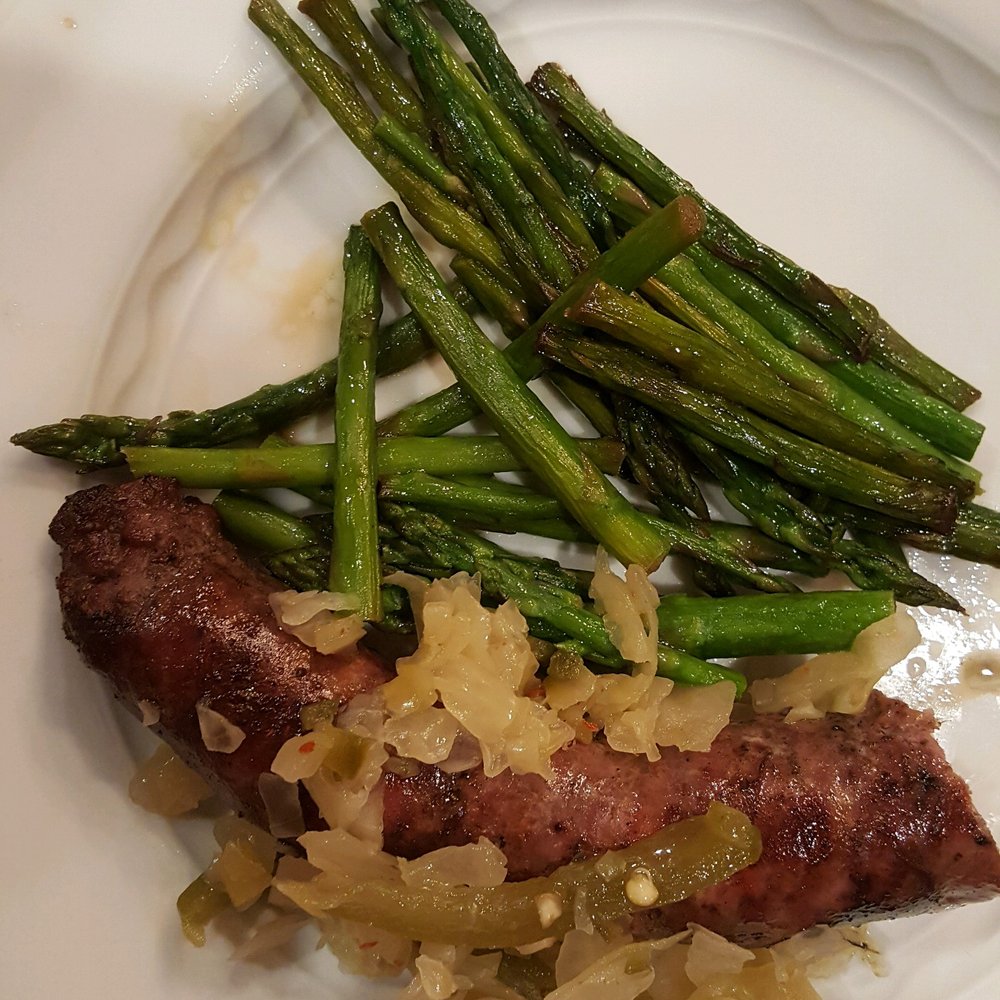 Cleveland Kitchen - a plate of food with asparagus and sausage - Grocery Near Me - Cleveland, Ohio Cleveland Kitchen - a plate of food with asparagus and sausage - Grocery Near Me - Cleveland, Ohio