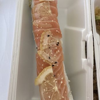 Honey Sushi - Alaska roll - added lemon on top - Sushi Bars Near Me - Fountain Valley, California Honey Sushi - Alaska roll - added lemon on top - Sushi Bars Near Me - Fountain Valley, California