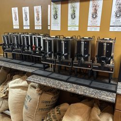 Harrar Coffee & Roastery - Inside pour coffee.