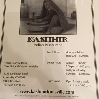 Kashmir - Updated menu -- hours - Indian Near Me - Louisville, Kentucky Kashmir - Updated menu -- hours - Indian Near Me - Louisville, Kentucky