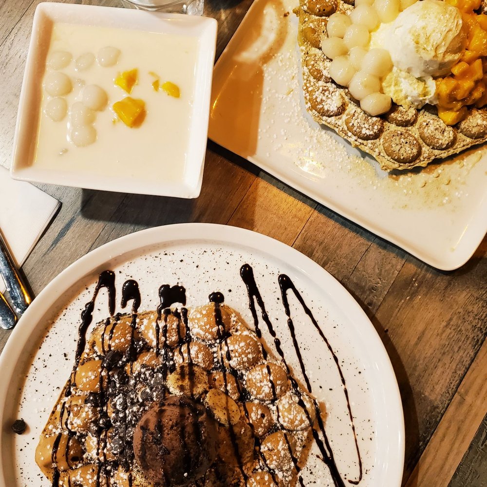 Sugar Marmalade - a plate of waffles and a bowl of ice cream - Desserts Near Me - Ottawa, Ontario