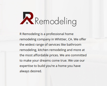 Slide of R Remodeling