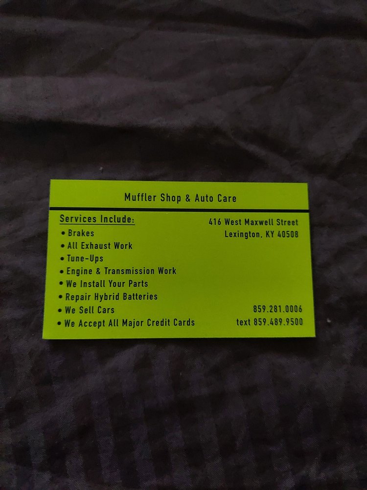 MUFFLER AND AUTO SALES Updated June 2024 12 Photos 416 W Maxweel