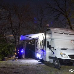 Mountain Springs Camping Resort - Site R8 at night.