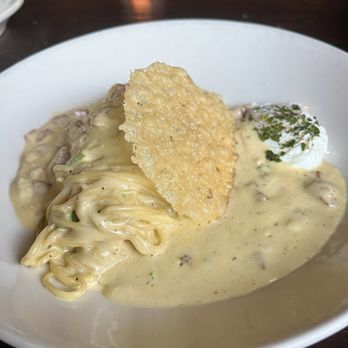 Vespaio Ristorante - Spaghettini Alla Carbonara** - Italian Near Me - Austin, Texas Vespaio Ristorante - Spaghettini Alla Carbonara** - Italian Near Me - Austin, Texas