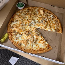Papa Johns Pizza - Thin crust w/six cheese sausage & chicken