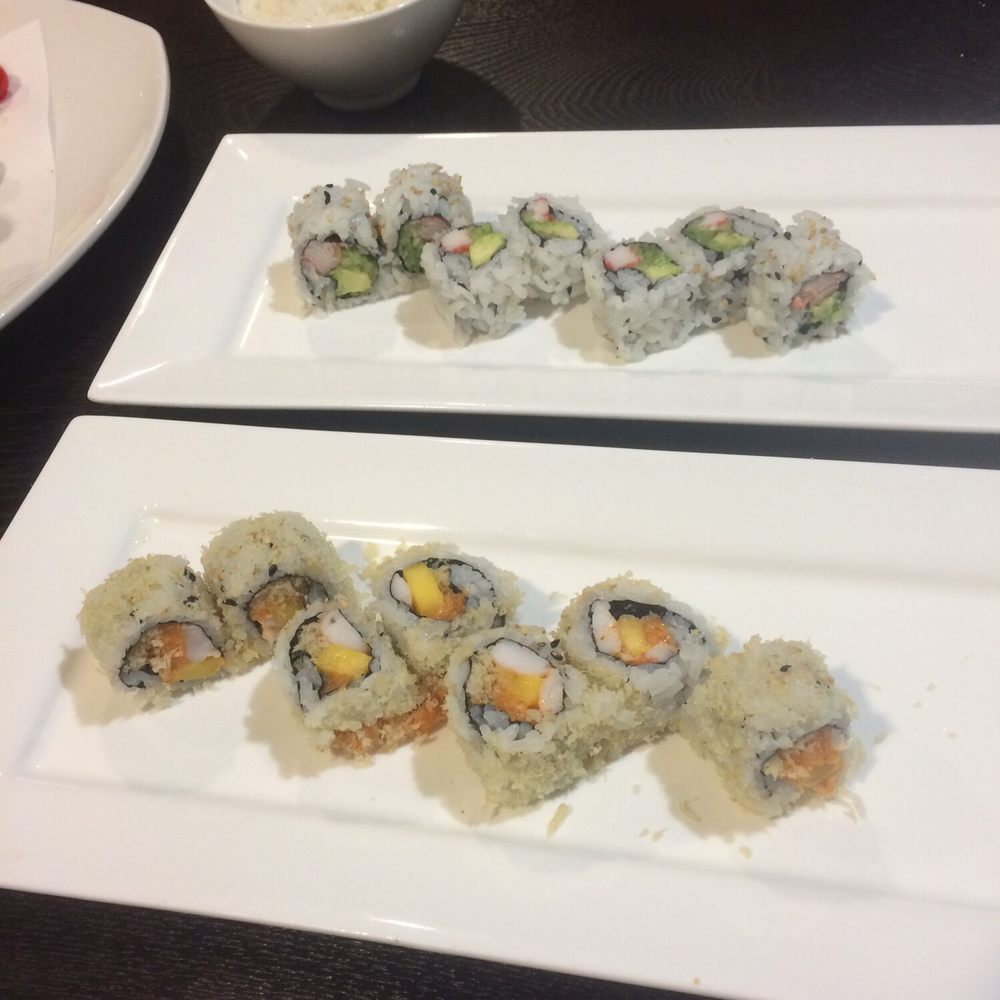Umami - Sushi, actually really good! One was a cali roll and the other a spicy mango shrimp - Japanese Near Me - Bellevue, Nebraska Umami - Sushi, actually really good! One was a cali roll and the other a spicy mango shrimp - Japanese Near Me - Bellevue, Nebraska