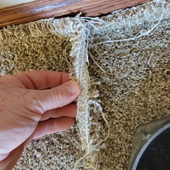 Bishop Branch Flooring - Carpet repair, example of carpet backing that has broken down over time. - Flooring Near Me Bishop Branch Flooring - Carpet repair, example of carpet backing that has broken down over time. - Flooring Near Me