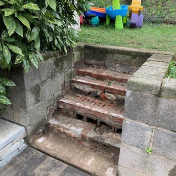 Stoneman Construction & Landscaping - After tearing out part of the old stairs - Landscaping Near Me - Alexandria, Virginia