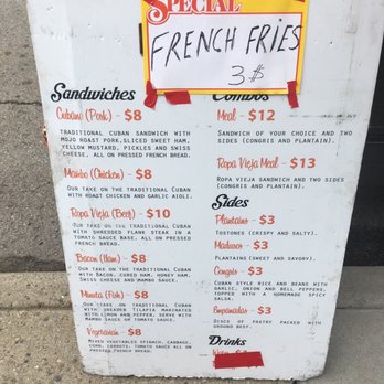 El Mambo - a menu for french fries - Cuban Near Me - Kissimmee, Florida El Mambo - a menu for french fries - Cuban Near Me - Kissimmee, Florida