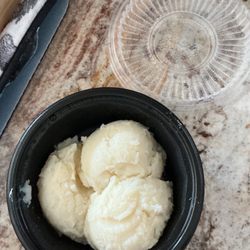 KFC - Three ice cream scoops.