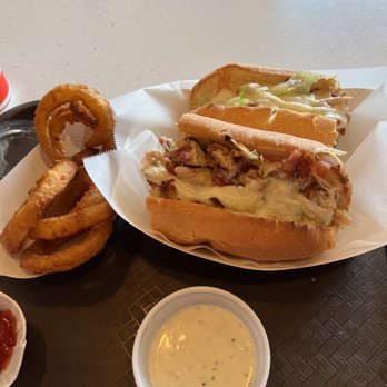 Spitony's Pizza - Chicken Bacon Ranch Sub Battered Onion Rings - Pizza Near Me - New Baltimore, Virginia Spitony's Pizza - Chicken Bacon Ranch Sub Battered Onion Rings - Pizza Near Me - New Baltimore, Virginia