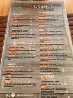Menu photo 2 Café Orange Playa del Carmen, ROO