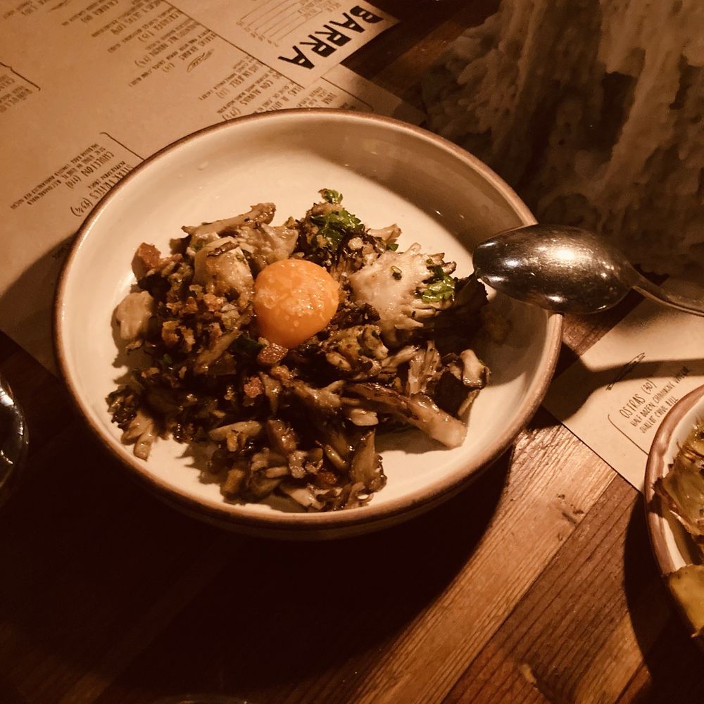 Valentina - Migas y setas (mushrooms) - Seafood Near Me - Encinitas, California Valentina - Migas y setas (mushrooms) - Seafood Near Me - Encinitas, California