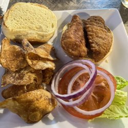 Albany Stadium Restaurant & Bar - "Crispy chicken sandwich"