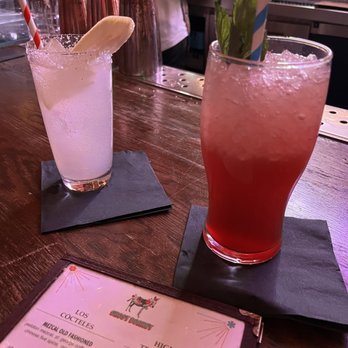 Ghost Donkey - Altos Paloma (left) and El Diablo Swizzle (right) cocktails - Mexican Near Me - Las Vegas, Nevada Ghost Donkey - Altos Paloma (left) and El Diablo Swizzle (right) cocktails - Mexican Near Me - Las Vegas, Nevada