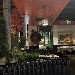 Entrance from the bar area booth