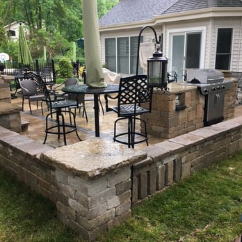 Weekend Warriors - Beautiful paver patio and sitting walls custom built. - Landscaping Near Me - Florissant, Missouri Weekend Warriors - Beautiful paver patio and sitting walls custom built. - Landscaping Near Me - Florissant, Missouri