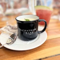 The Veranda at The Chatham Bars Inn - Clam chowder, watermelon margarita